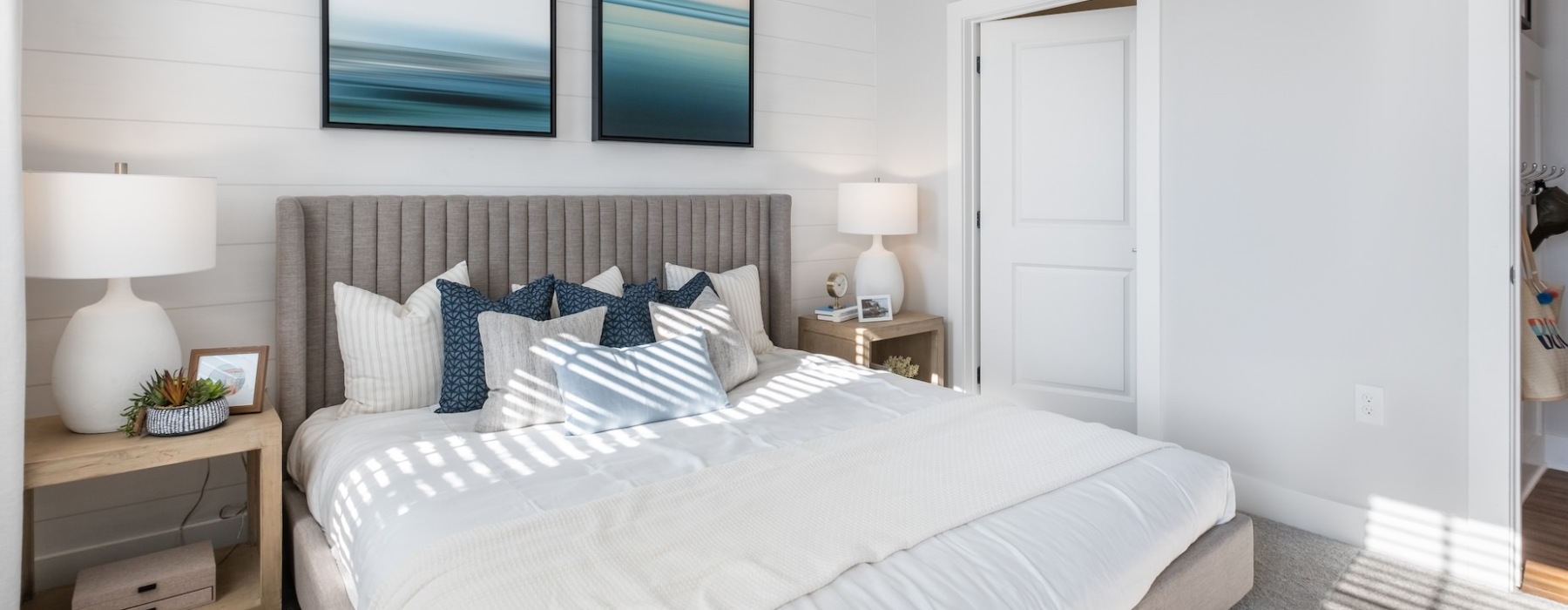 furnished bedroom with luxury decor 